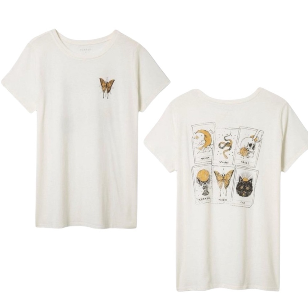 Torrid Tarot Classic Fit Cotton Polyester Crew Neck Tee Size 2